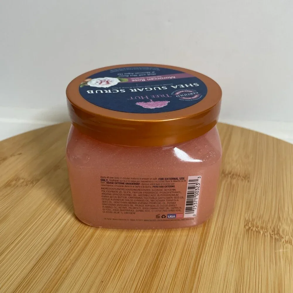 Tree Hut Moroccan Rose Shea Sugar Scrub 18 oz Exfoliating Hydrating Skin Care - Picture 4 of 6